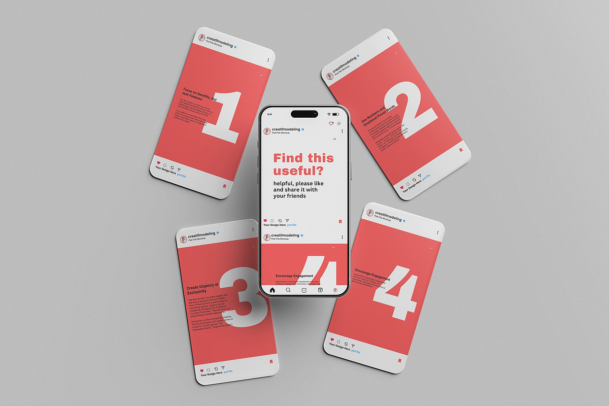 Media Social Post Mockup, an Advertising Mockup by hokagata (Photo 3 of 5)