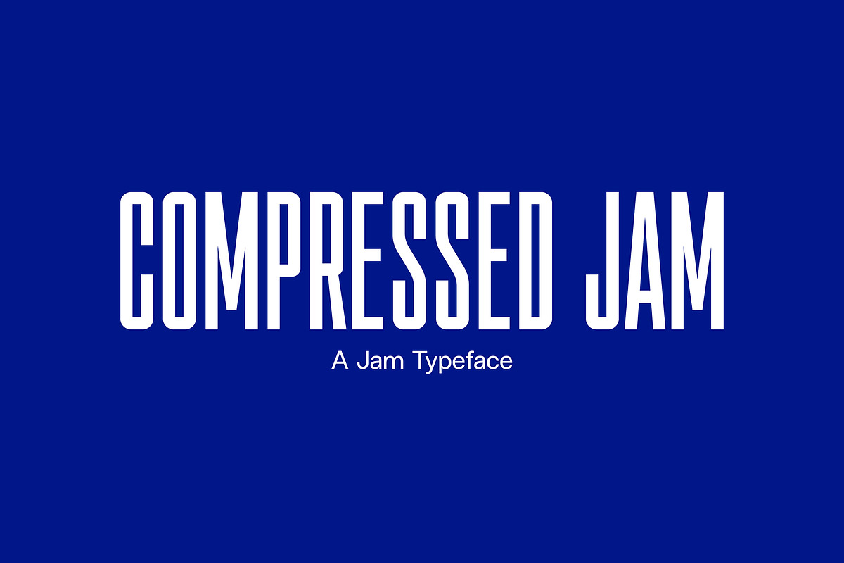 Compressed Jam, a Sans Serif Font by JAM Type (Photo 1 of 12)