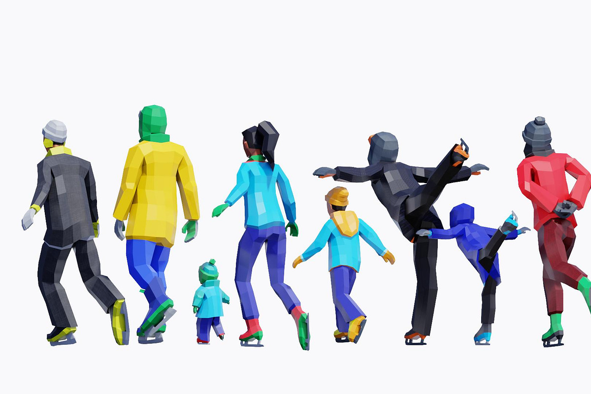 Ice Skaters - Rigged & Animated, a Characters & Person 3D Model by ...