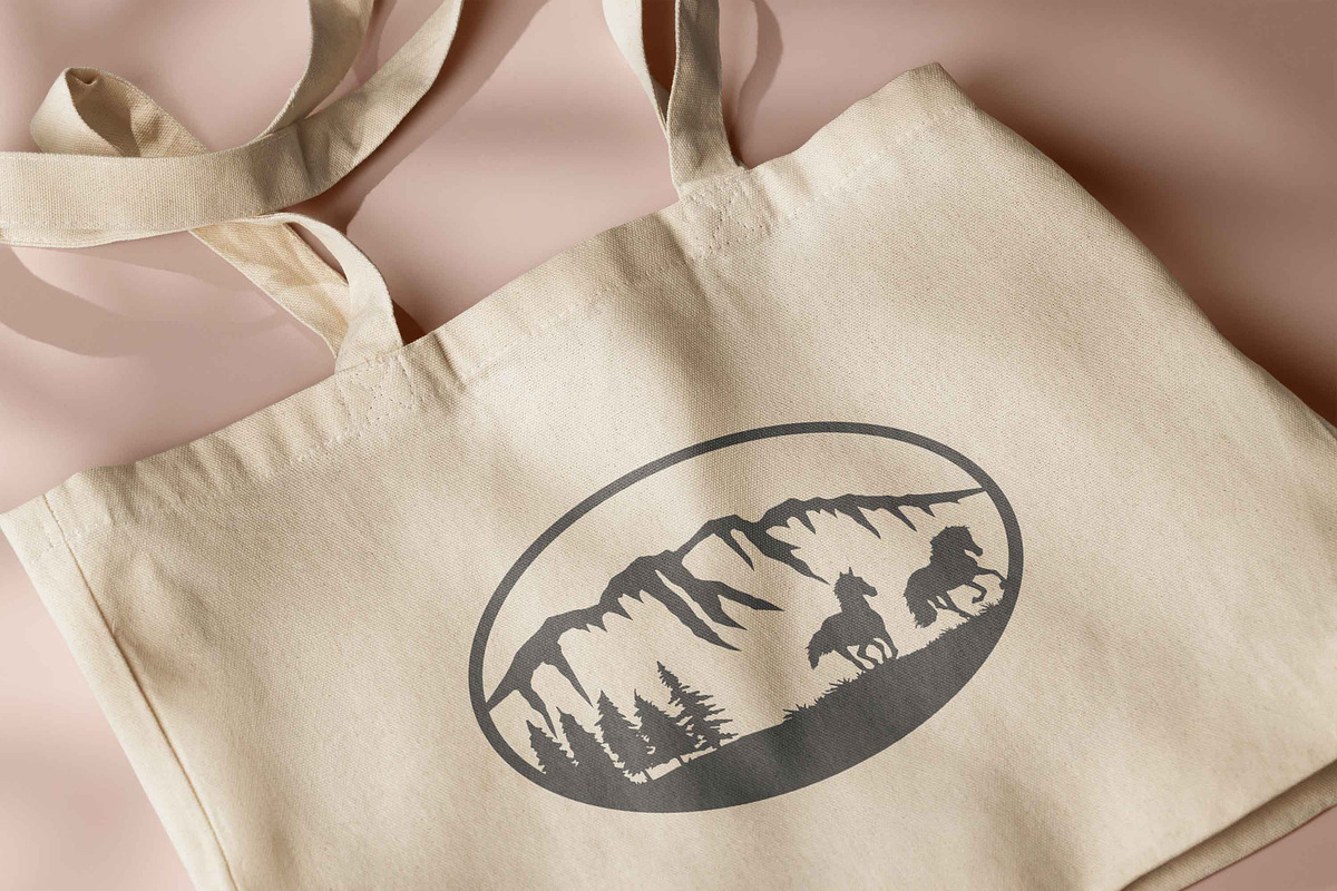 Mountain Scenes Silhouettes Vector 5, an Object Illustration by Seaquint (Photo 5 of 5)