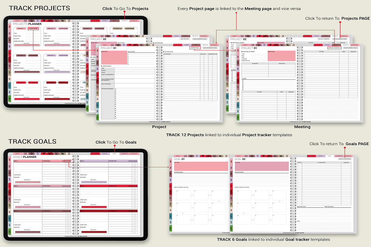 Luxury Digital Planner 2025 PDF, a Templates & Theme by Plamarplanners (Photo 9 of 10)