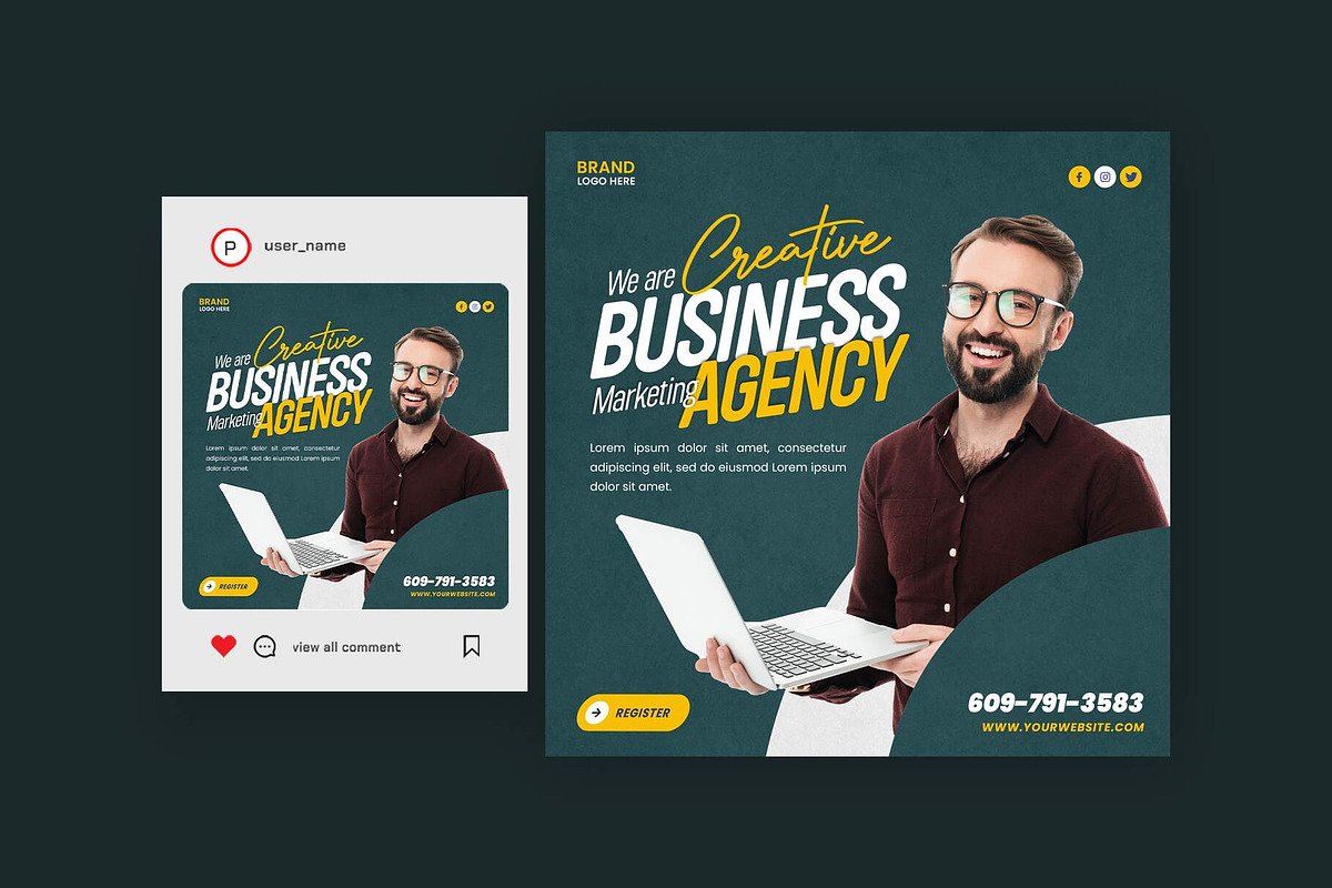 Agency Social Media Posts Bundle, a Social Media Template by Saman Osama (Photo 9 of 11)