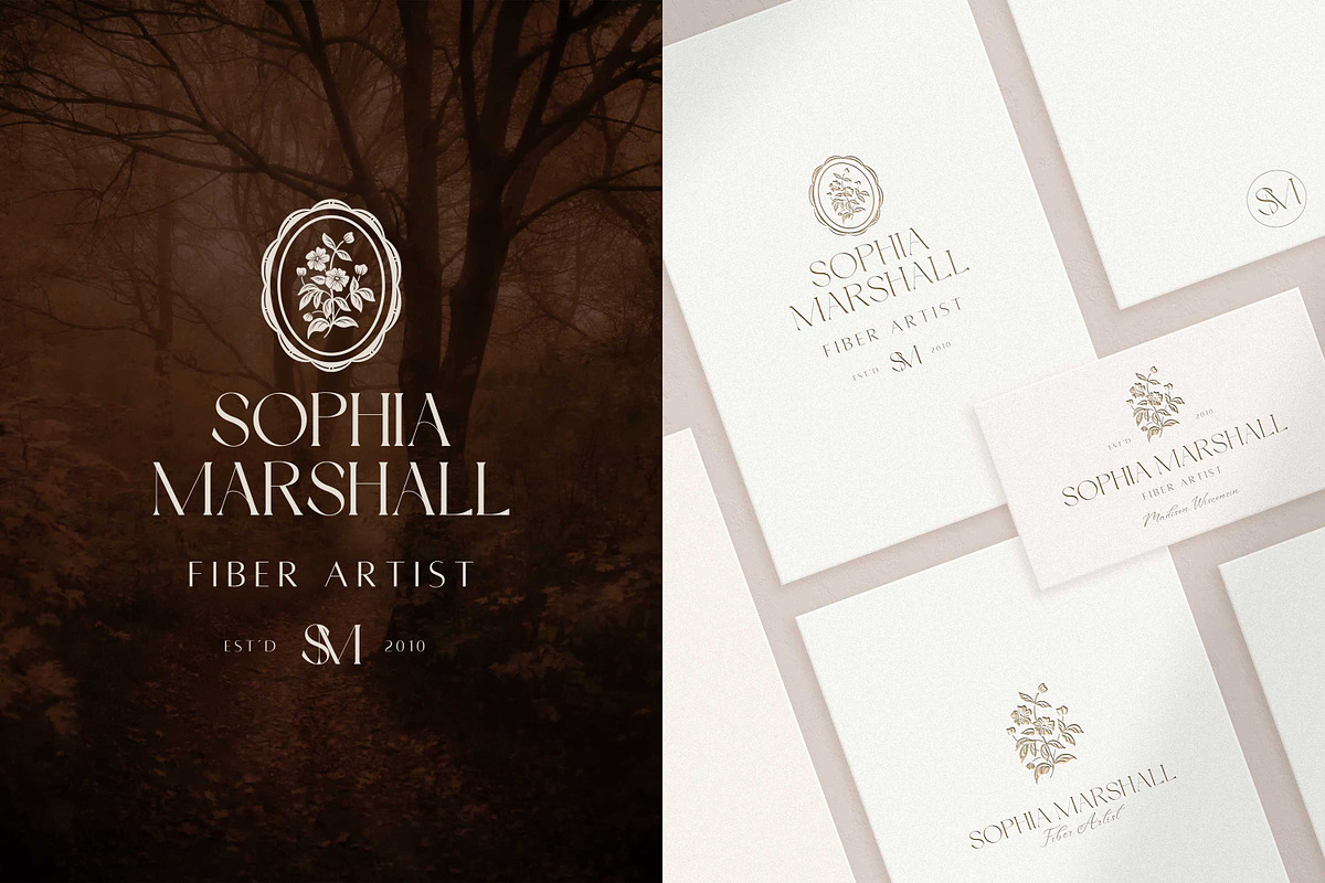 Floral Cameo Logo + Brand Kit Canva preview 2