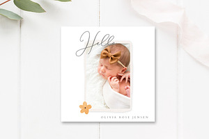 3x3 Girls Mini Photo Album Template