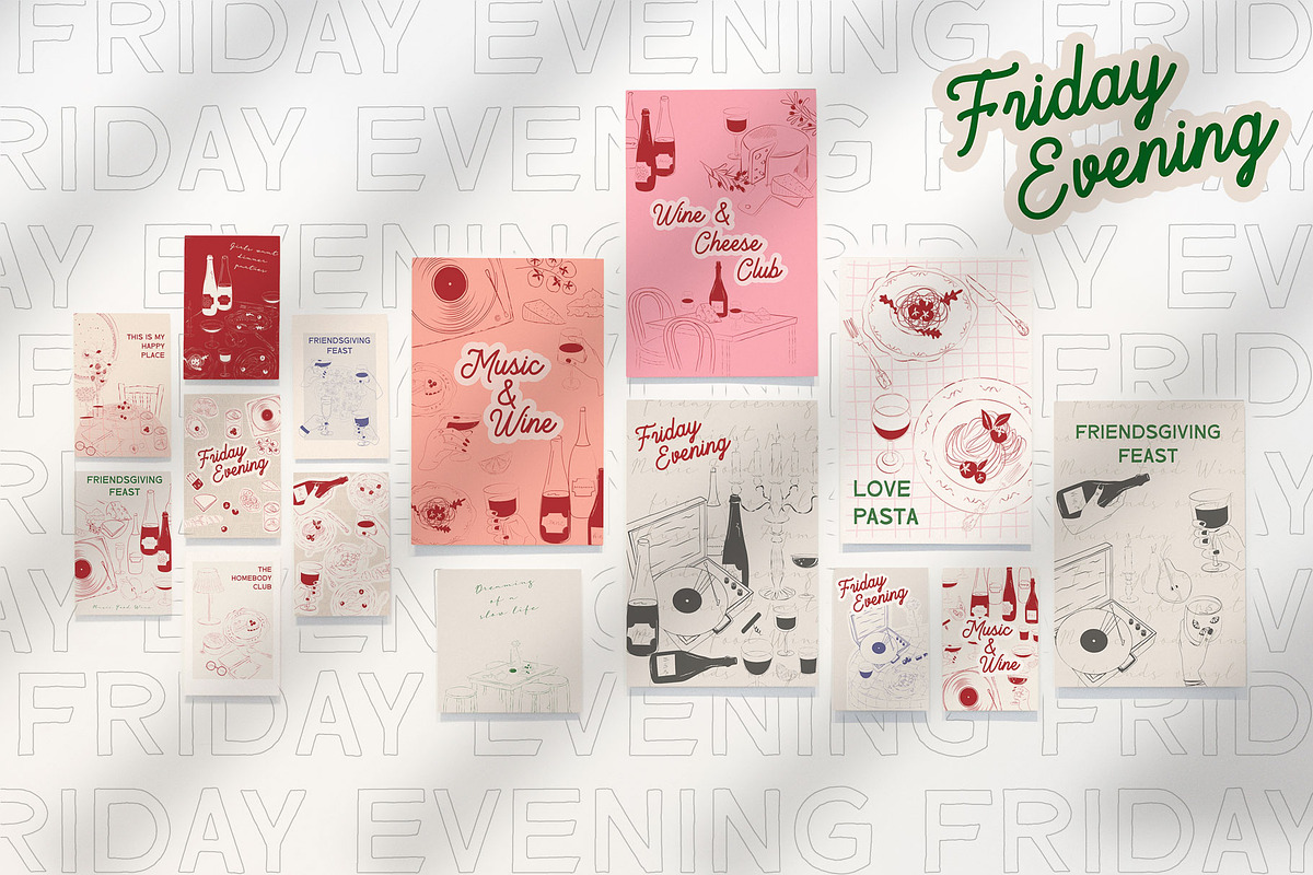 Friday Evening POSTERS, a Decorative Illustration by Mio Buono (Photo 4 of 12)