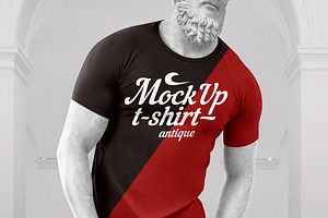 4 Mockups Of T-shirt Antique 2