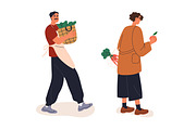 People with organic food produce set, a Person Illustration by Good Studio (Thumbnail 3 of 4)