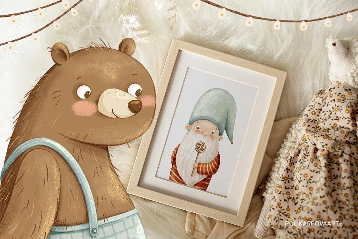 Happy Holidays. Christmas collection, an Animal Illustration by polikarpovaart (Photo 14 of 15)