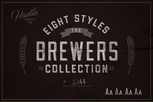 The Brewers Font Collection, a Sans Serif Font by Hustle Supply Co.