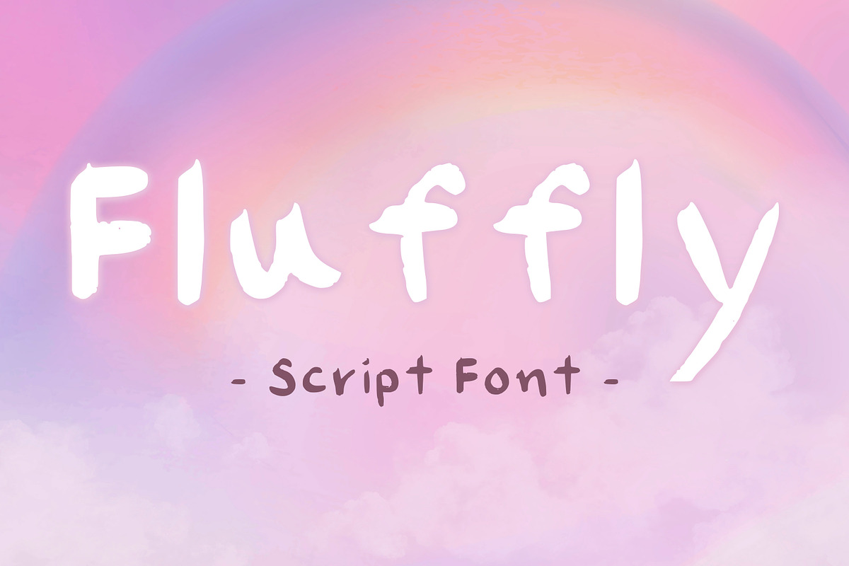 Tcha Fluffy Font, a Handwritten Font by tchastudio (Photo 1 of 6)