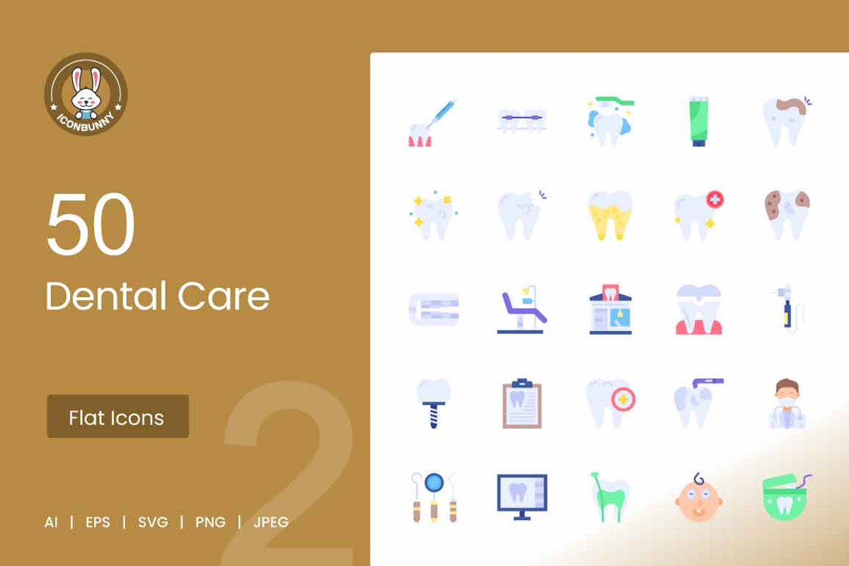 Dental Care Icons, an Icon by IconBunny (Photo 1 of 2)