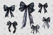 Black Bow Clipart Watercolor, an Illustration by BigCakeBee (Thumbnail 3 of 4)