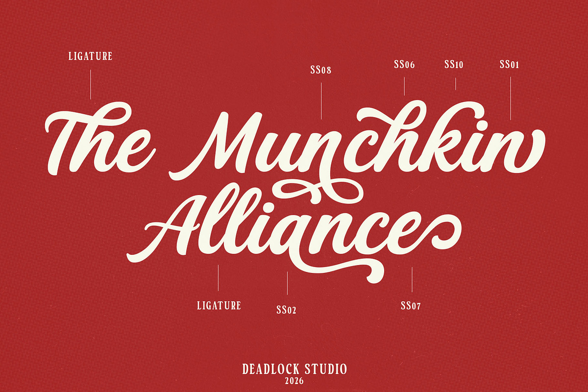 Wishmeluck – Bold Calligraphy Font, a Script Font by deadlock studio (Photo 2 of 8)