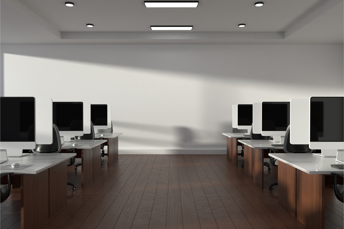 Office Space Wall Mockup, an Advertising Mockup by Permadi Creative (Photo 4 of 5)