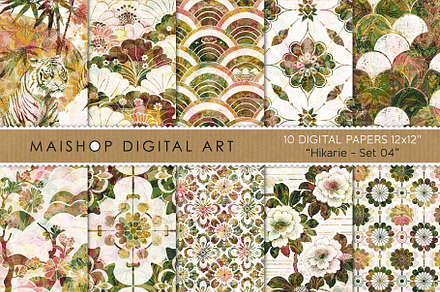 Oriental Style Seamless Patterns