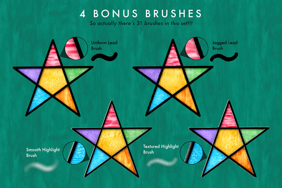 Stained Glass Texture Brushes, a Brush Add-On by The Creative Bix (Photo 11 of 12)