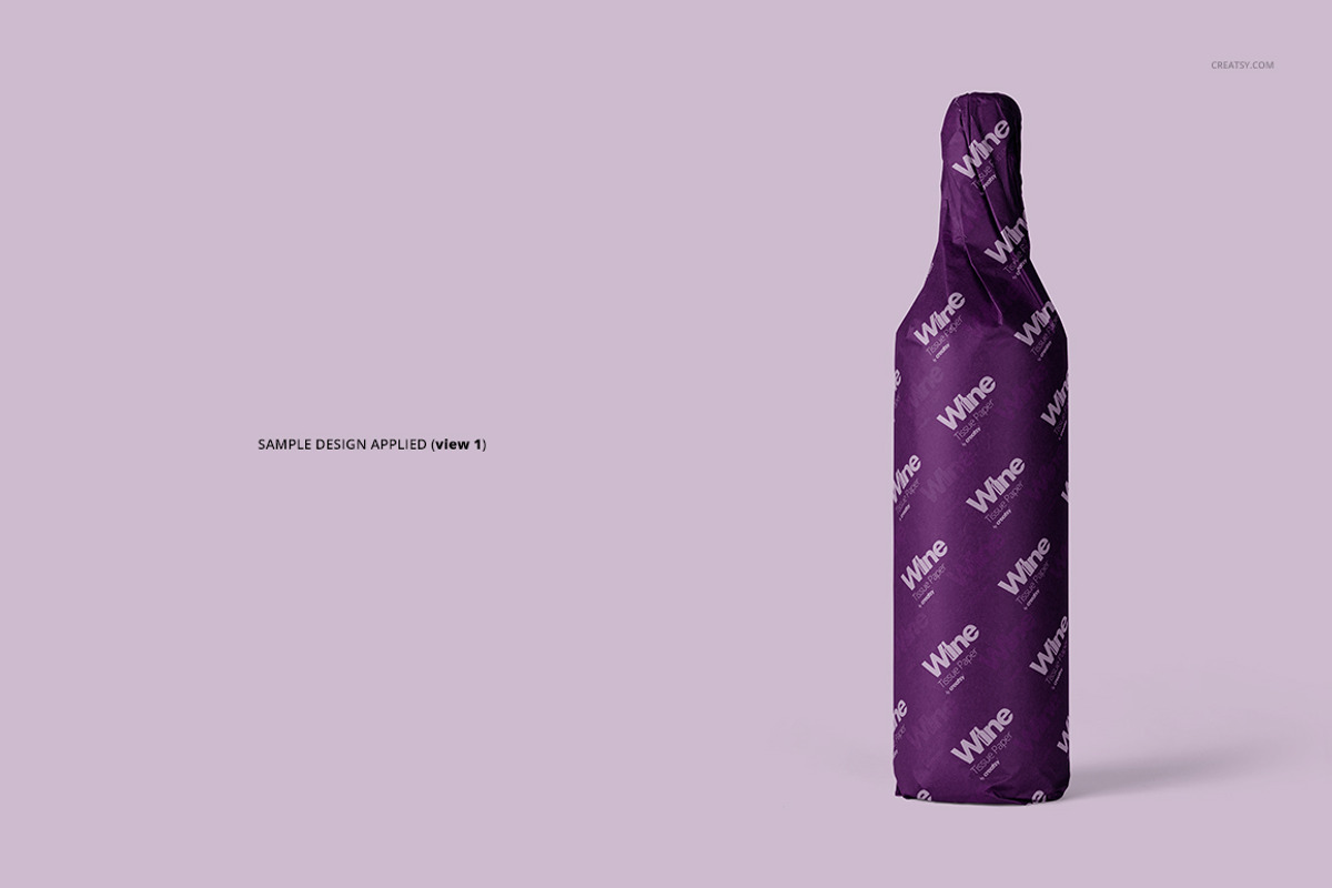 Wrapping Paper Wine Bottle Mockup, a Pens & Pencil Mockup by creatsy5 (Photo 6 of 27)