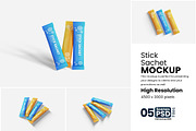Stick Sachet Mockup, a Packaging Mockup by bimockup (Thumbnail 1 of 6)