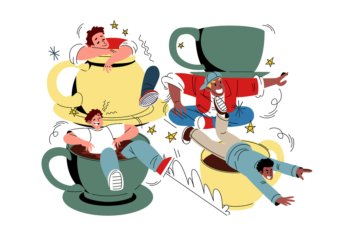 Coffee Person Doodle Illustration, a Person Illustration by SLAB! Design (Photo 2 of 3)