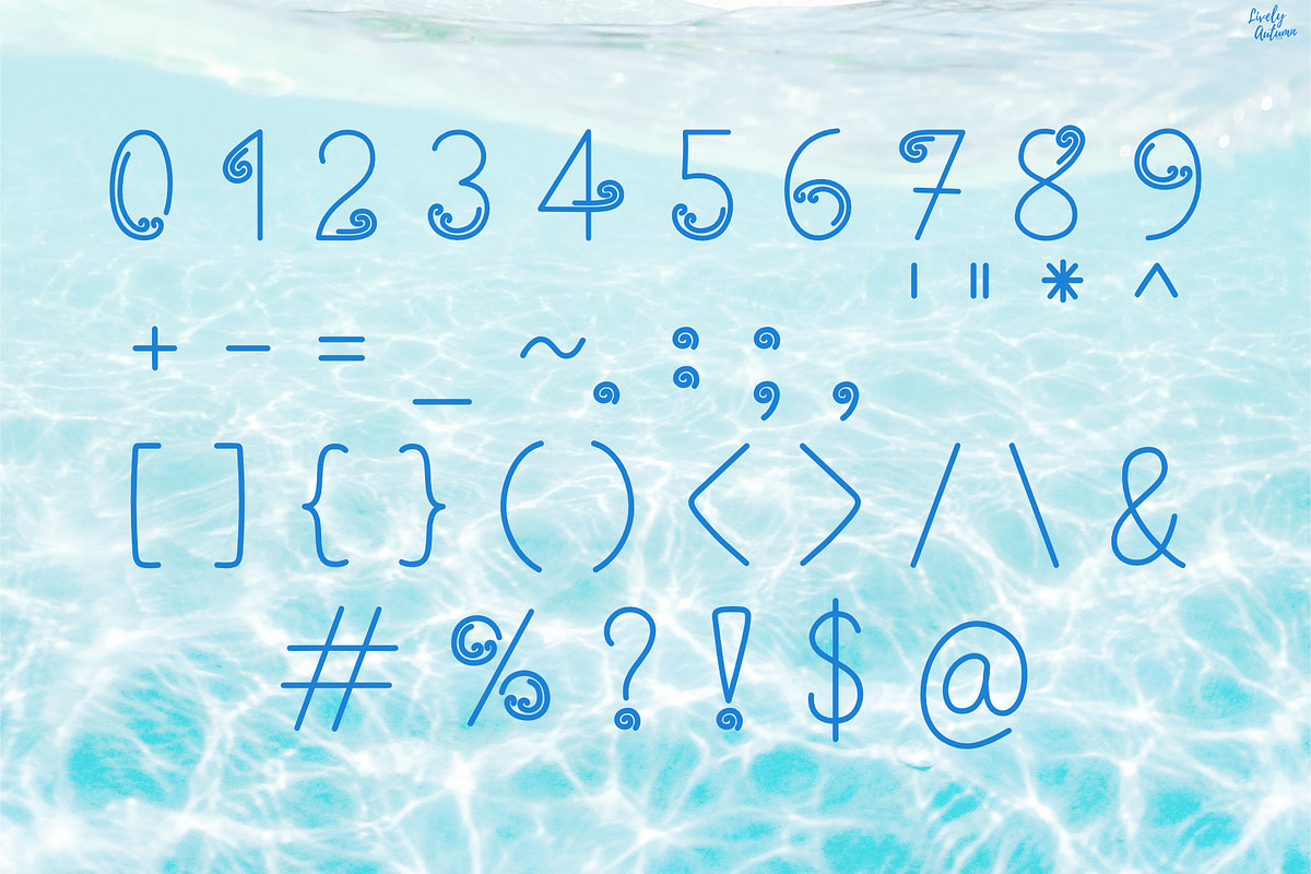 Sea Wave| handwritten display font, a Handwritten Font by LivelyAutumn11.11 (Photo 3 of 5)