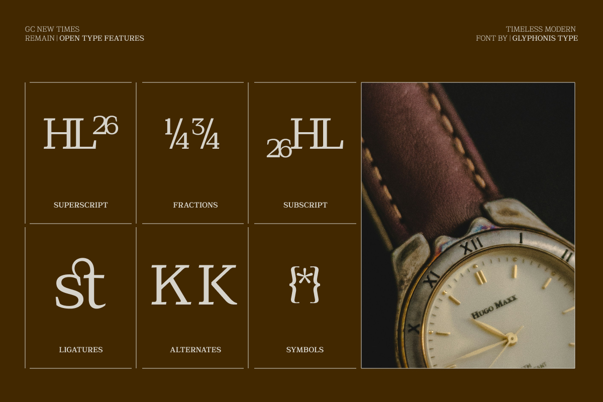 GC New Times Remain - Timeless Serif, a Serif Font by Glyphonic (Photo 9 of 16)