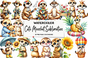 Cute Meerkat Sublimation, an Illustration by DreamArtGraphic (Thumbnail 1 of 5)