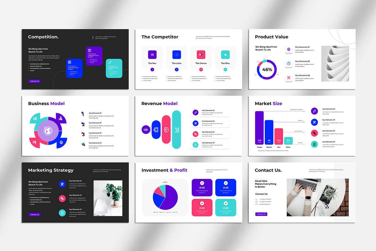 Pitch-deck Presentation Template, a Presentation Template by Studio_Clarity (Photo 5 of 5)