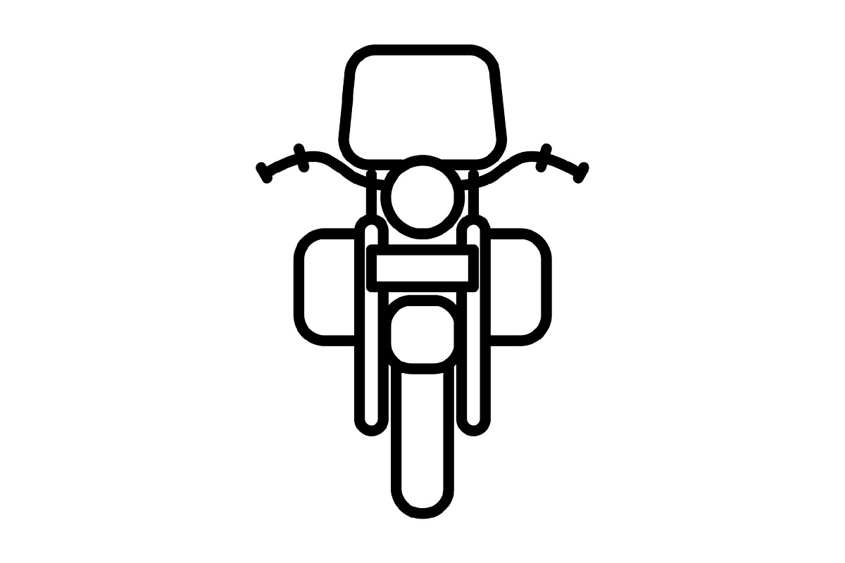 Motorcycle icon, an Outline Icon by Sumberpangan (Photo 1 of 5)