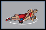 WRESTLING VECTOR ART, a Sport Illustration by brandedbaron (Thumbnail 4 of 5)