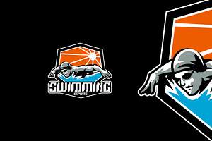 Swimming Sport Logo Design., a Branding & Logo Template by VectorCraft