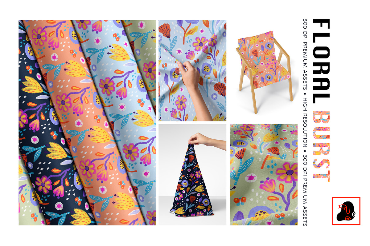 Floral Burst - Seamless Pattern, a Pattern Graphic by Alona Savchuk (Photo 1 of 12)