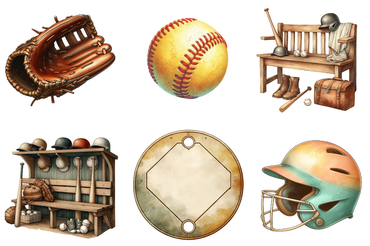 Watercolor Softball PNG Clipart, a Graphic by CitraGraphics (Photo 2 of 4)