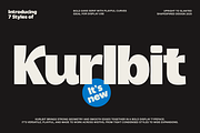 Kurlbit - Bold Display Sans, a Sans Serif Font by Shapespired Design (Thumbnail 1 of 17)
