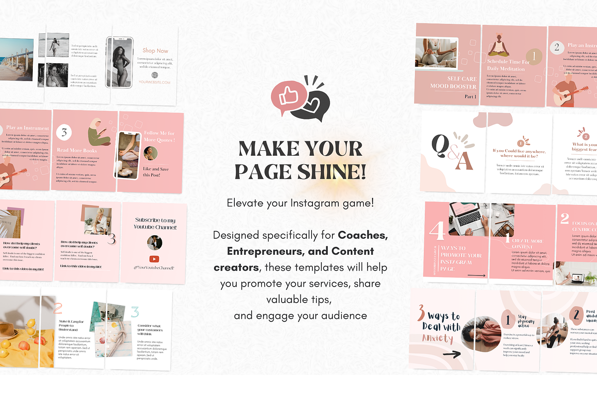 Canva Instagram Carousel Template, a Social Media Template by PittaFinePrint (Photo 2 of 10)