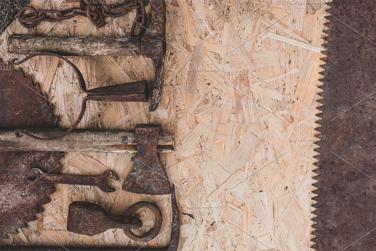 old hand tools of labor flat lay, an Industrial Photo by VetalStock (Photo 8 of 11)