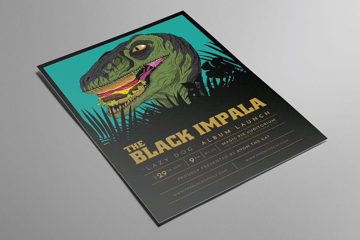 Raptor Burger Vector Art Flyer, a Flyer Template by ashenterprise (Photo 2 of 3)
