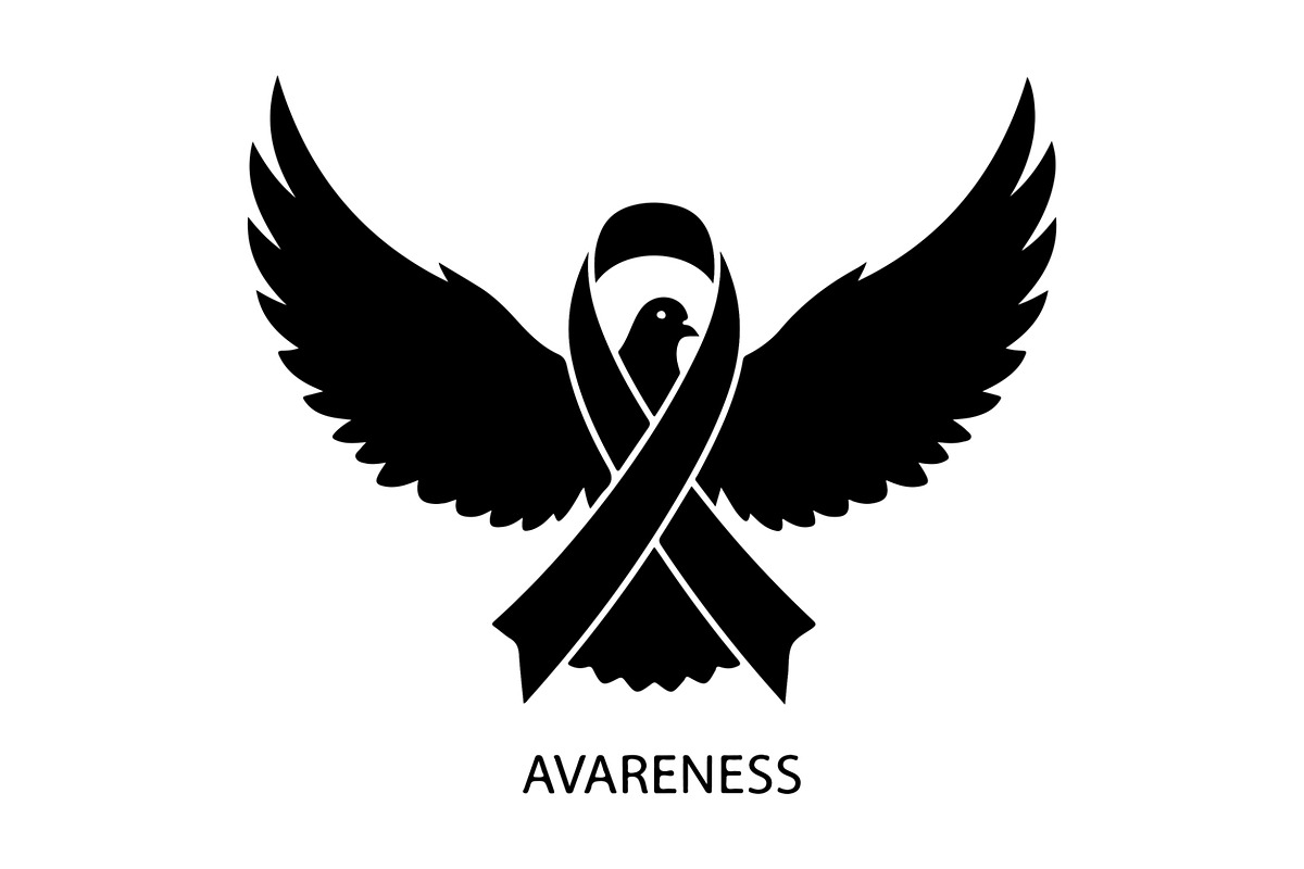 Cancer Awareness Ribbon Silhouette, a Healthcare Illustration by Designer_Momina (Photo 15 of 16)