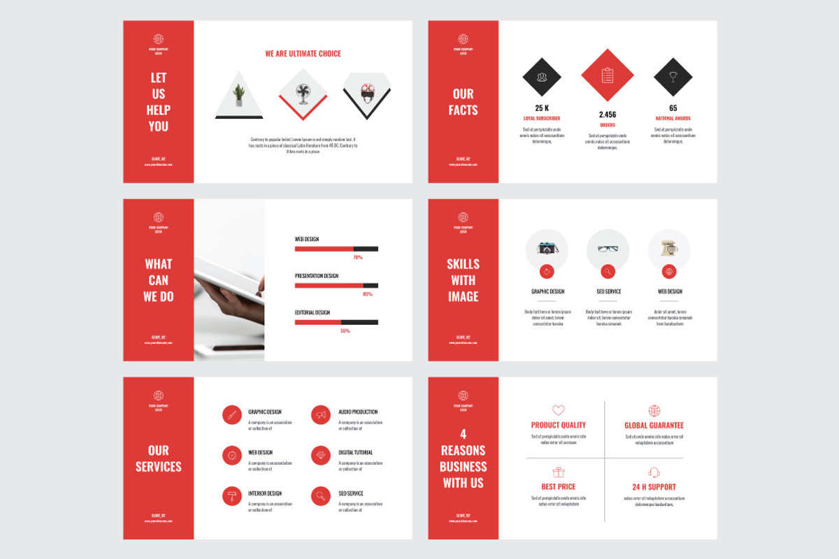 FIERY REDS - Powerpoint Template, a Presentation Template by Shafura