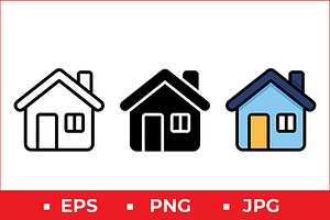 House Vector Icon Graphic Set, a Solid Icon by Artonix