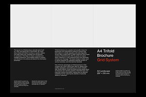 A4 Trifold Brochure Grid System