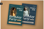 Elegant Birthday Party Invitation, a Card Template by Neermana (Thumbnail 1 of 4)