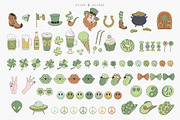Retro Groovy Hippie St Patrick Day, an Illustration by @olga.angelloz (Thumbnail 2 of 2)