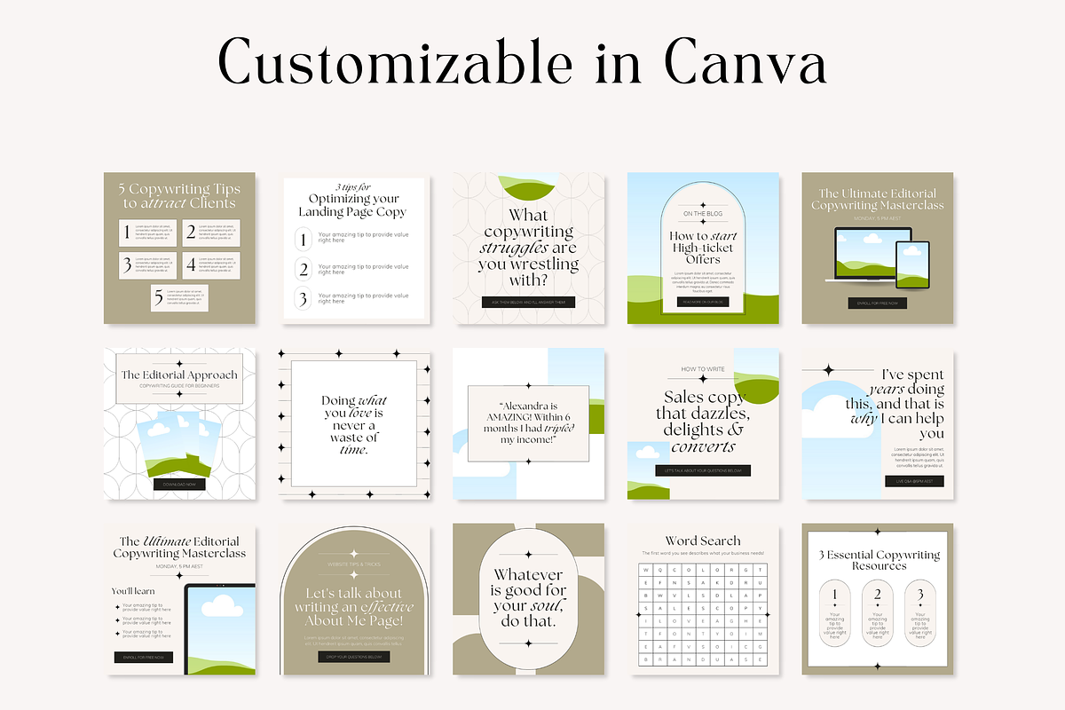 Instagram Post Template Luxe Canva, a Social Media Template by HerstedHertz (Photo 6 of 9)