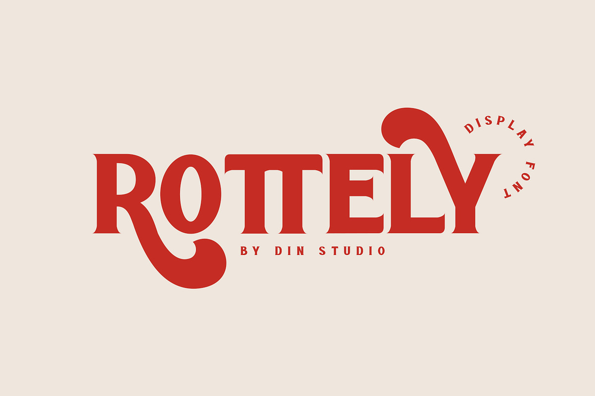 ROTTELY - DISPLAY FONT, a Serif Font by din-studio.com (Photo 1 of 11)