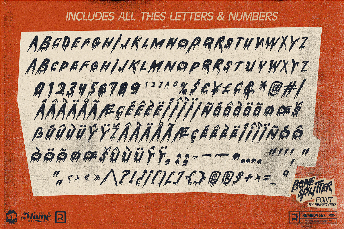 Bone Splitter - Horror Font, a Font by Remedy667 (Photo 6 of 9)