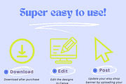 Etsy Shop Branding Canva Templates, a Landing Page Template by Hell Yeah Designs (Thumbnail 2 of 7)