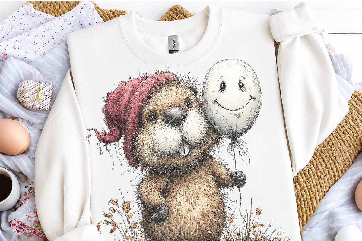 Watercolor Halloween Beaver Clipart, a Seasonal Illustration by OK Design (Photo 5 of 6)