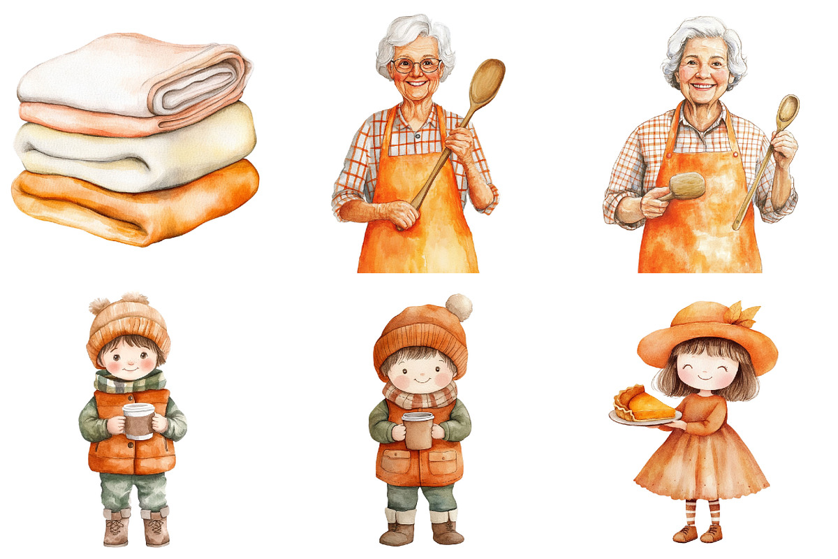 Pumpkin Spice Watercolor Clipart, an Illustration by CitraGraphics (Photo 4 of 6)