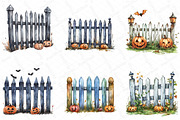 Watercolor Halloween Fence Clipart, an Illustration by DreamPrint404 (Thumbnail 3 of 5)