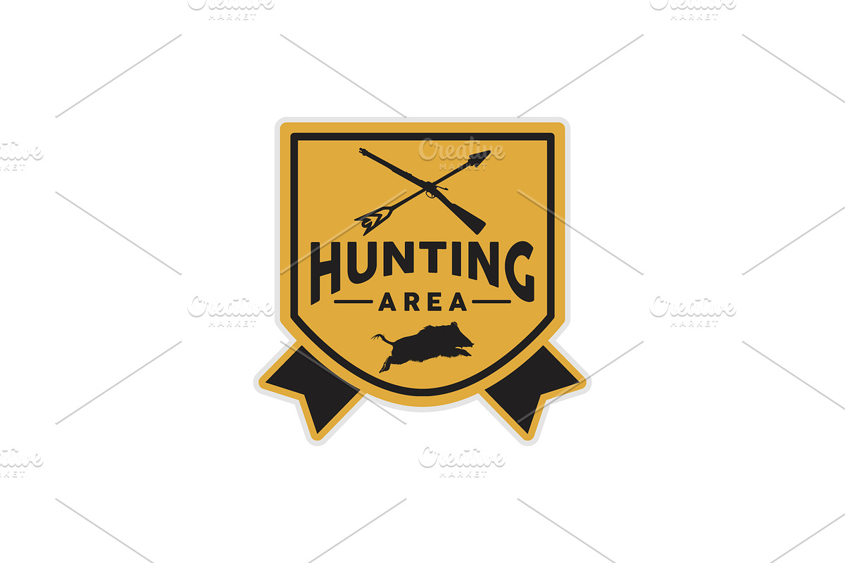 Hunting Area Badge, a Branding & Logo Template by Atlantis X Nurman Arbai (Photo 1 of 2)
